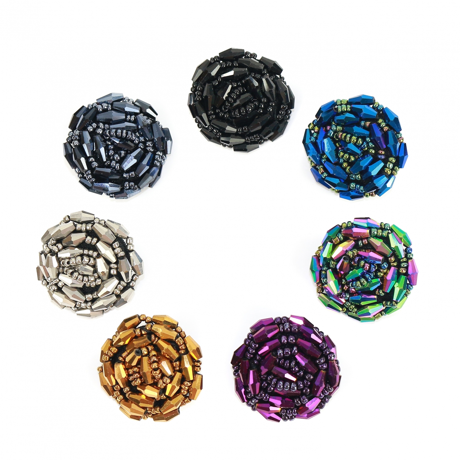 Shank Buttons with Beads, 3 cm (10 pcs/pack) Code: BT0831