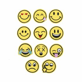 Iron-On Patch (10 pcs/pack) Code: 400232 - Iron-On Patch, Emoticons, 5 cm (12 pcs/pack) Code: CX0478