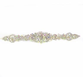 Aplicatii Vestimentare, Multicolore, lungime 17.5 cm (4 bucati/pachet) Aplicatii cu Strasuri din Sticla, 34x5 cm (1 bucati/pachet) Cod: MT0714