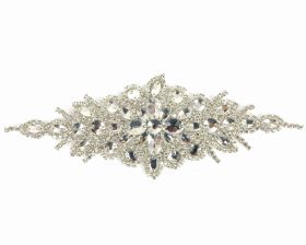 Aplicatii Vestimentare Aplicatii cu Strasuri din Sticla si Acrilic, 25x9 cm (1 buc/pachet)Cod: MT0705