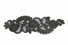 Guler ( 4 bucati/pachet ) Aplicatii Textile cu Strasuri, lungime 38 cm (5 bucati/pachet)Cod: Z-783