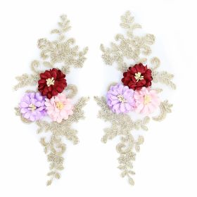 Aplicatii de Cusut, Model Floare, diametru 4 cm(24 buc/pachet)Cod: T10366 Aplicatie Brodata cu Flori 3D, lungime 25 cm (3 per/pachet) Cod: DT126
