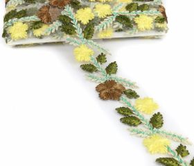 Pasmanterie, latime 60 mm (13.6 metri/rola)Cod: WTP533 Pasmanterie Brodata pe Tul, latime 5 cm (9.14 m/rola)Cod: HL3389