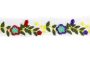 Embroidered Tull Ribbon Trim/Border, width 5 cm (9.14 m/roll)Code: HL3388 - 3