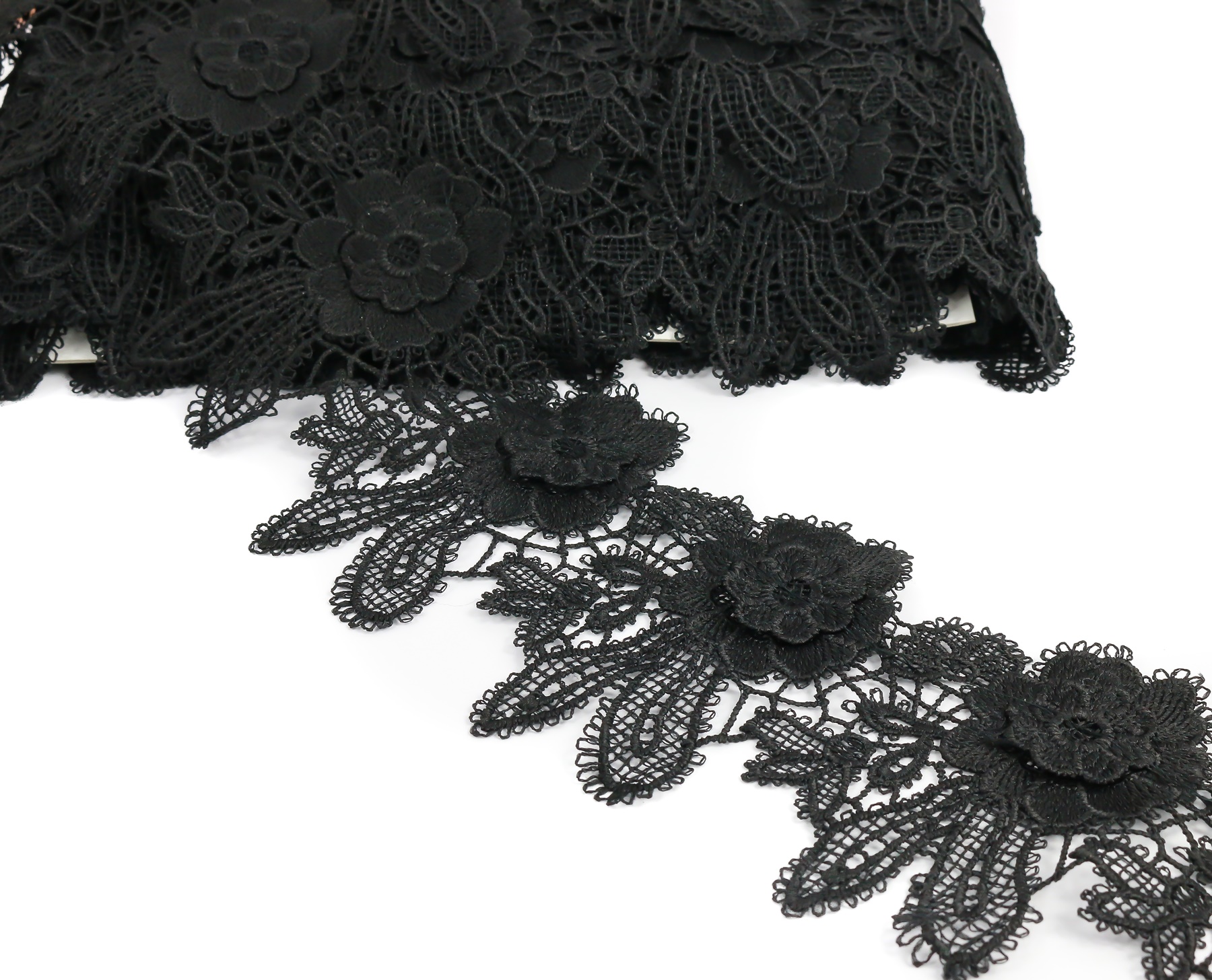 Border Lace Embroidered 3D, 10.5 cm (1 m/roll) Code: HXP003