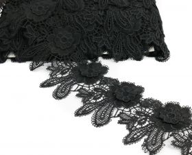 Lace, width 75 mm (13.72 m/roll)Code: 0575-3344 - Border Lace Embroidered 3D, 10.5 cm (17.80 m/roll) Code: HXP003