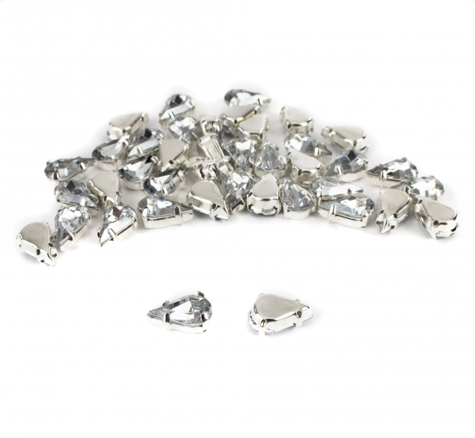 Sew-on Rhinestones Crystals, Size 8x13 mm (100 pcs/pack)Code: R11782