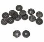 Four-Holes Buttons, size 24L, Black (500 pcs/pack) Code: 0310-3006 - 1