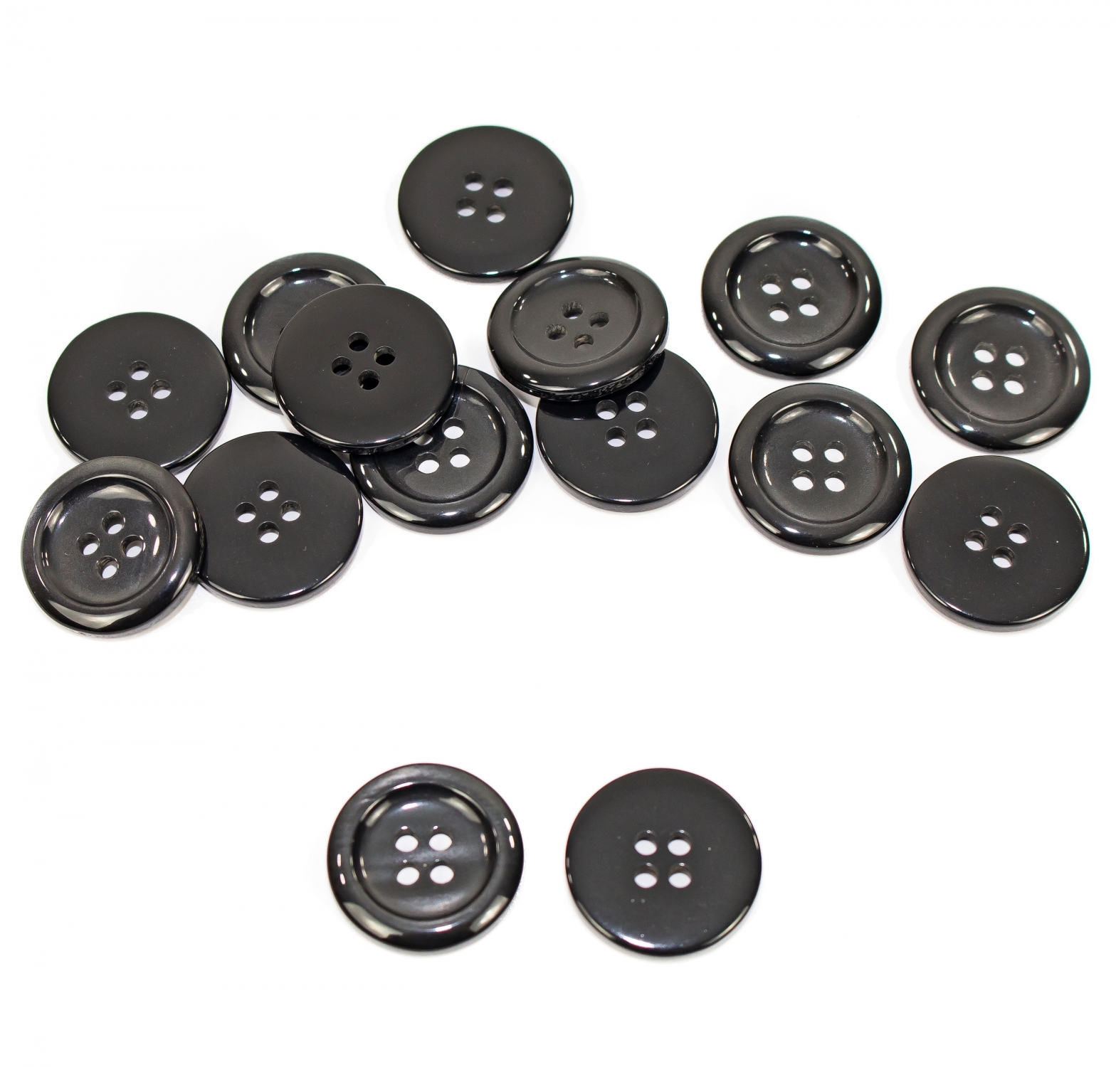 Four-Holes Buttons, size 32L, Black (500 pcs/pack) Code: 0310-3006