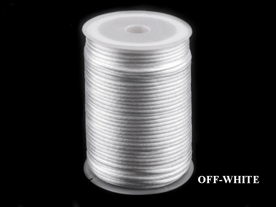 100% Polyester Rattail Satin Cord, diameter 2 mm (95 meters/roll) 310013 - 11