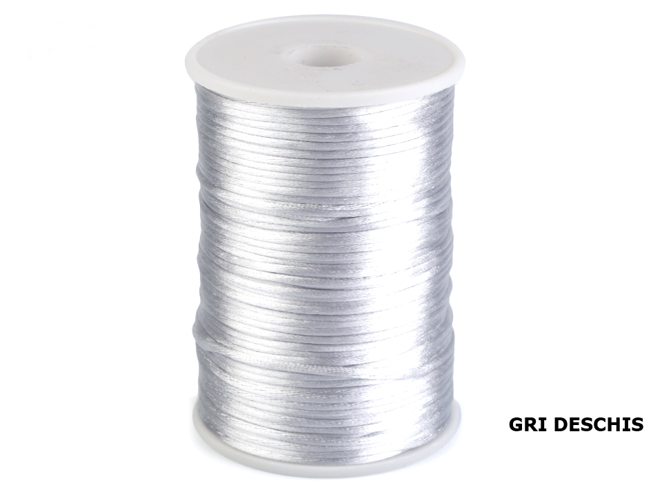 100% Polyester Rattail Satin Cord, diameter 2 mm (95 meters/roll) 310013 - 7