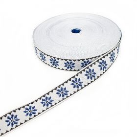 Pasmanterie cu Paiete si Margele, Model Floare, latime 5 cm (9 metri/rola)Cod: 40307 Pasmanterie, latime 25 mm (25 metri/rola)Cod: ANUTA