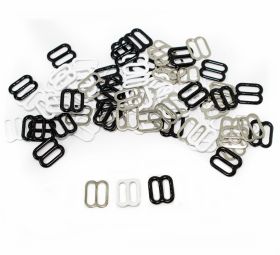 Bra Clasps, Sliders and Hooks - Metal Bra Slides, interior size 10 mm (100 pcs/pack)Code: TK710