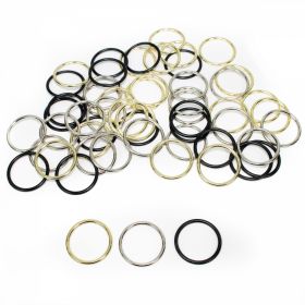 Bra Clasps, Sliders and Hooks - Metal Bra Rings, interior diameter 18 mm (100 pcs/bag)Cod: MH18