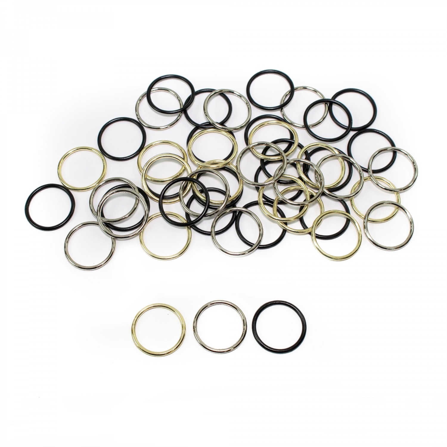 Metal Bra Rings, interior diameter 14 mm (100 pcs/bag)Cod: MH14