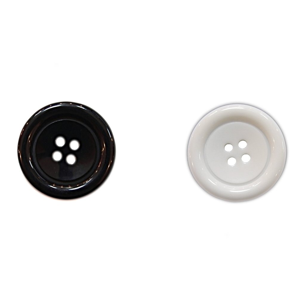 4 Holes Buttons 0313-1300/28 (100 pcs/pack) Color: White