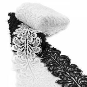 Lace, width 25 cm (13.5 m/roll)Code: JC20 - Border Lace Embroidered, width 8.5 cm (13.72 meters/roll)Code: 6304-0165