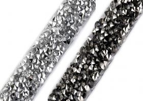 Back in Stock - Iron-on Trim/Border with Rhinestones (9 m/roll)Cod: 510708