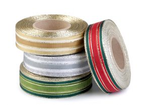 Decoratiuni Craciun Panglica Decorativa cu Lurex, latime 25 mm (25 m/rola) Cod: 430283