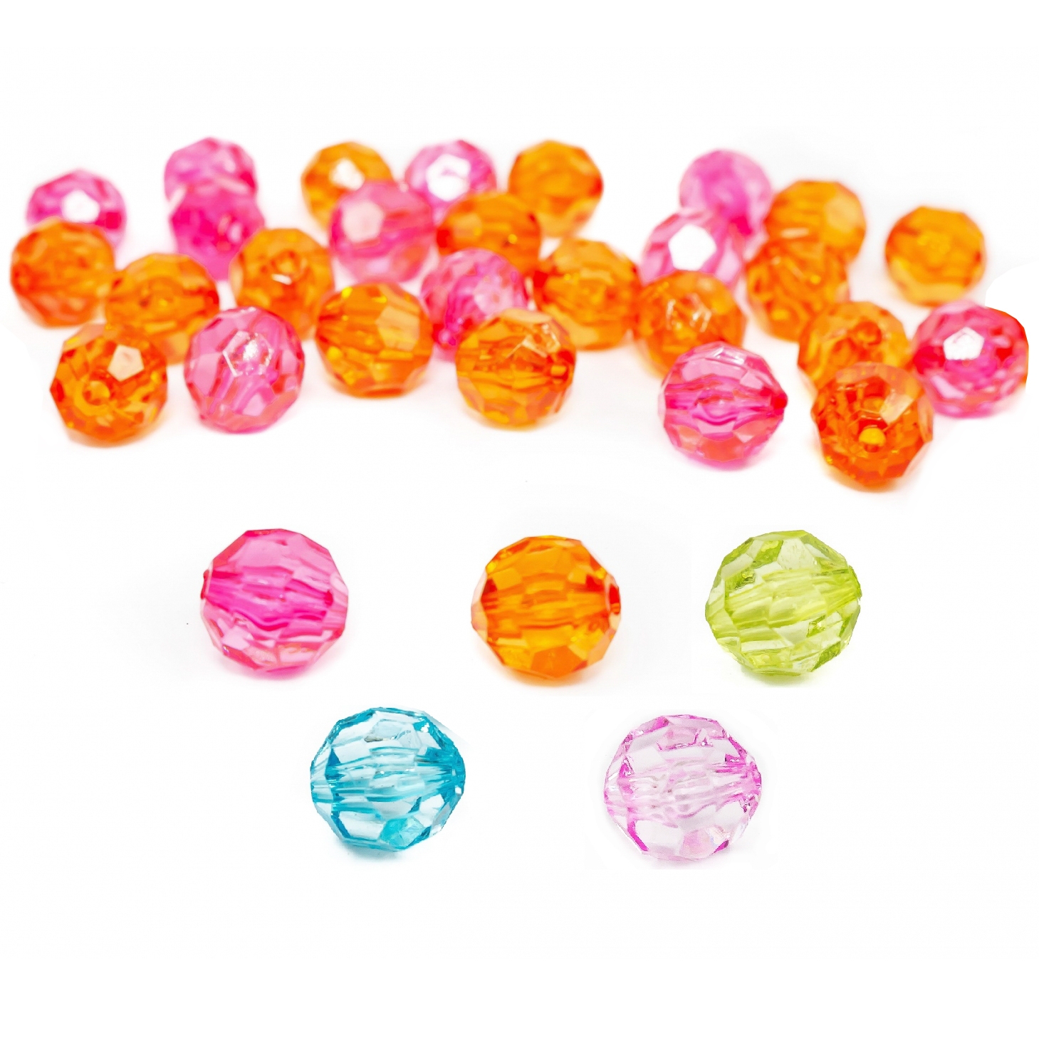Multicoloured Beads, diameter 10 mm (500 gr/bag)Code: R15053