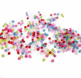 Margele din Plastic - Margele Multicolore, diametru 3 mm (500 gr/punga/culoare)Cod: R15053