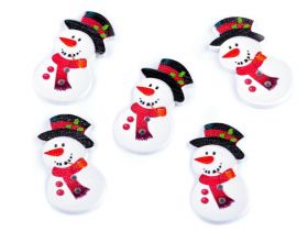 Wooden Decorative Buttons - Wooden Decorative Buttons (10 pcs/pack) Model: Snowman