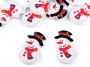 Wooden Decorative Buttons (10 pcs/pack) Model: Snowman - 3