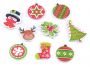 Decorative Christmas Wooden Button (10 pcs/pack)Code: 120512  - 1