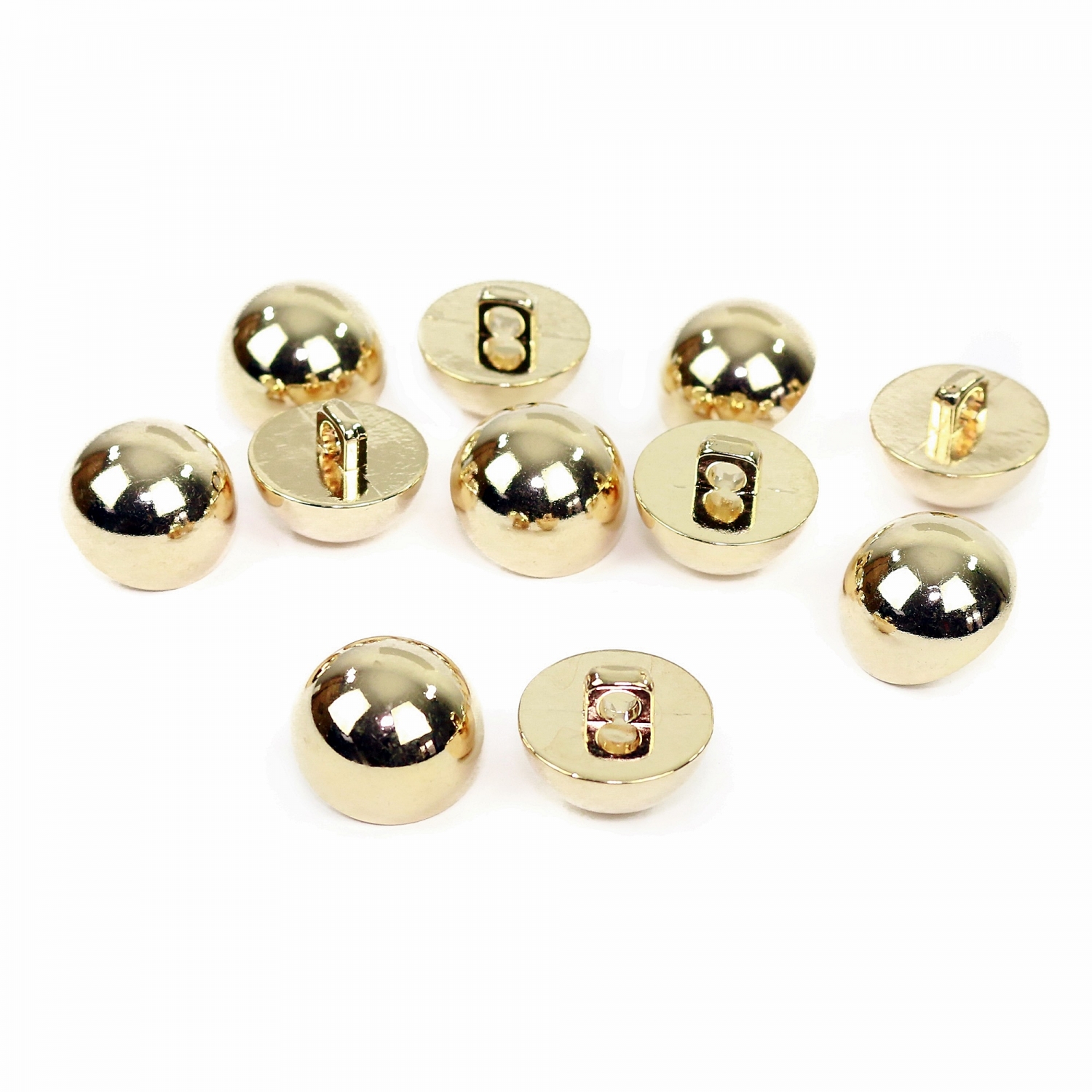 Plastic Metallized Shank Buttons (144 pcs/pack) Code: B3100