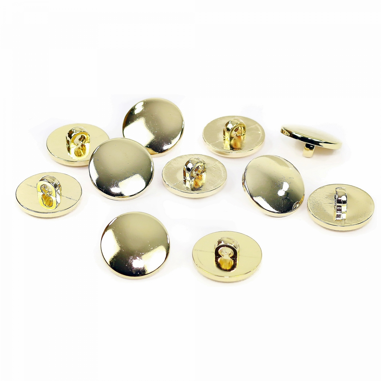 Plastic Metallized Shank Buttons (144 pcs/pack) Code: B3101