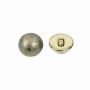 Plastic Metallized Shank Buttons, size 24 (144 pcs/pack) Code: B6320 - 2