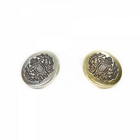 Buttons A539, Size 34 (100 pcs/pack) - Plastic Metallized Shank Buttons, size 40 (144 pcs/pack) Code: B6324