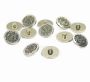 Plastic Metallized Shank Buttons, size 40 (144 pcs/pack) Code: B6324 - 4