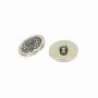 Plastic Metallized Shank Buttons, size 24 (144 pcs/pack) Code: B6324 - 3