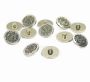 Plastic Metallized Shank Buttons, size 24 (144 pcs/pack) Code: B6324 - 5