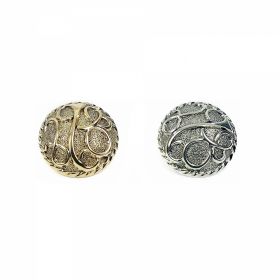 Plastic Buttons JU932, Size 40, Silver (100 pcs/pack) - Plastic Metallized Shank Buttons, size 40 (144 pcs/pack) Code: B6368