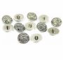 Plastic Metallized Shank Buttons, size 40 (144 pcs/pack) Code: B6368 - 4