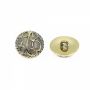 Plastic Metallized Shank Buttons, size 24 (144 pcs/pack) Code: B6368 - 4
