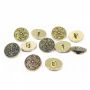 Plastic Metallized Shank Buttons, size 34 (144 pcs/pack) Code: B6383 - 4