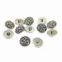 Plastic Metallized Shank Buttons, size 34 (144 pcs/pack) Code: B6361 - 4