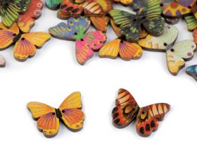 Wooden Decorative Buttons - Wooden Decorative Buttons (25 pcs/pack) Model: Butterfly