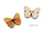 Wooden Decorative Buttons (25 pcs/pack) Model: Butterfly - 2