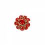 Shank Buttons with Rhinestones and Beads, 2cm (10 pcs/pack) Code: BT0844 - 4