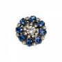 Shank Buttons with Rhinestones and Beads, 3 cm (10 pcs/pack) Code: BT0843 - 1