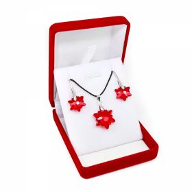 Set #21 cu Cristale Swarovski Set Cutie, Cercei si Pandant cu Cristale Swarovski (3 buc/set) Cod: Set 4