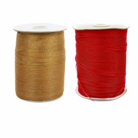 Decorations - 6 mm Organza Ribbon, Red (500 yds/roll)