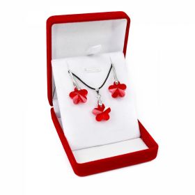 Swarovski Crystals Set Cutie, Cercei si Pandant cu Cristale Swarovski (3 buc/set) Cod: Set 8