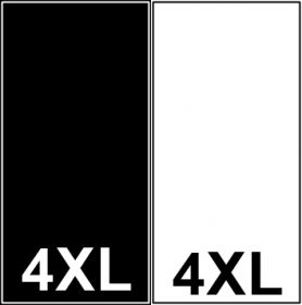 Labeling - Black Woven Labels, Size 4XL (250 pcs/pack)