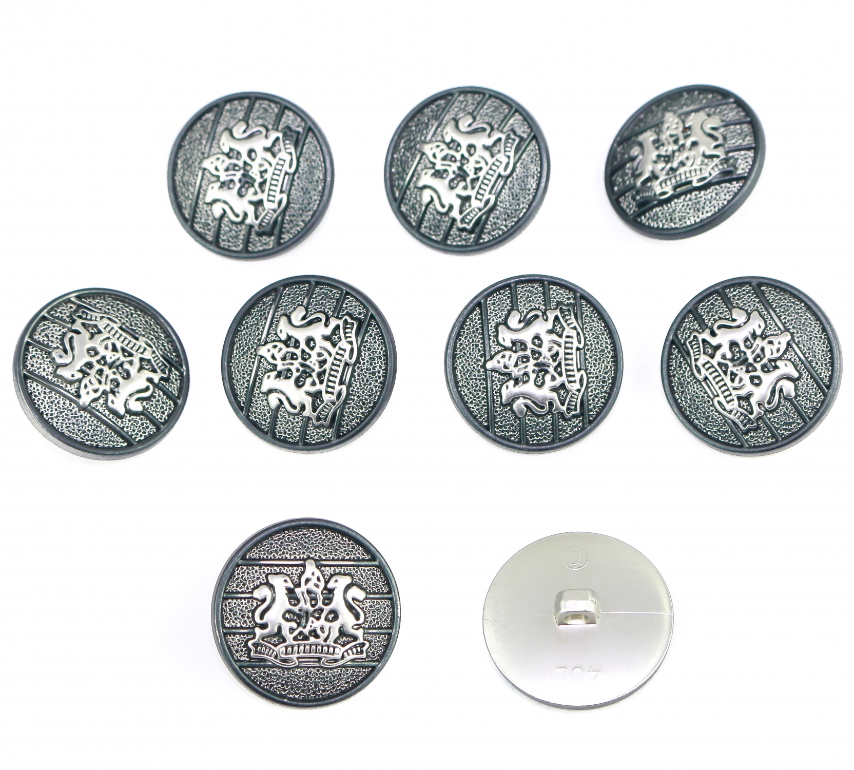 Plastic Metallized Shank Buttons, size 36 (100 pcs/pack) Code: S701 - 3