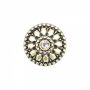 Plastic Metallized Shank Buttons, size 40 (100 pcs/pack) Code: S777 - 7